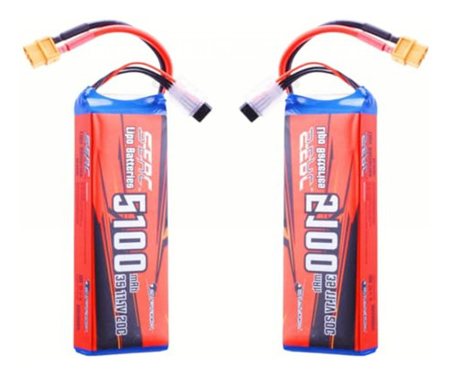 Sunpadow 3s Lipo Bateria 11.1v 5100mah 20c Con Enchufe Xt60