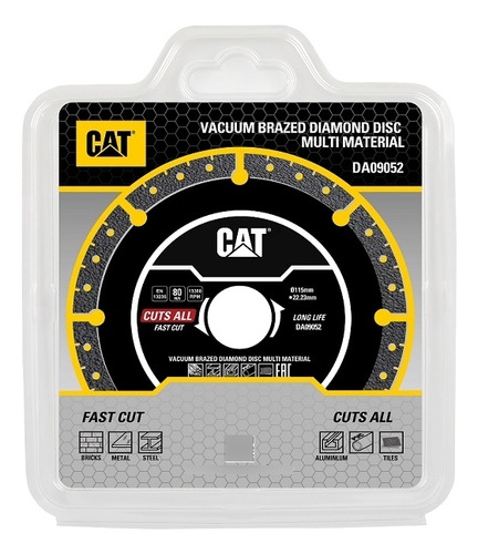 Disco Cat Diamantado Seco Multipropósito De 115mm Fubral
