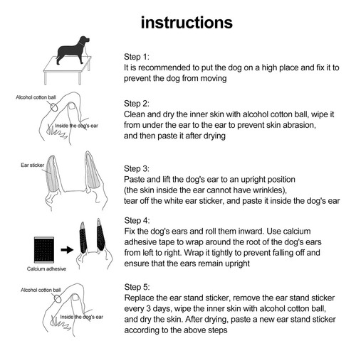 Hjb 2x Adhesivo Para Orejas De Perro Con Forma De Pinscher