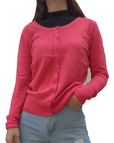 Saco Mujer Hilo Sweater Saquito Cardigan Botones Importado