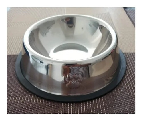 Plato Comedero Metalico Pequeño 26 Cm Mascotas Perros Gatos