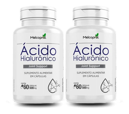 Suplemento Em Cápsulas Melcoprol Ácido Hialurónico Vitaminas Em Pote De 100g 60 Un