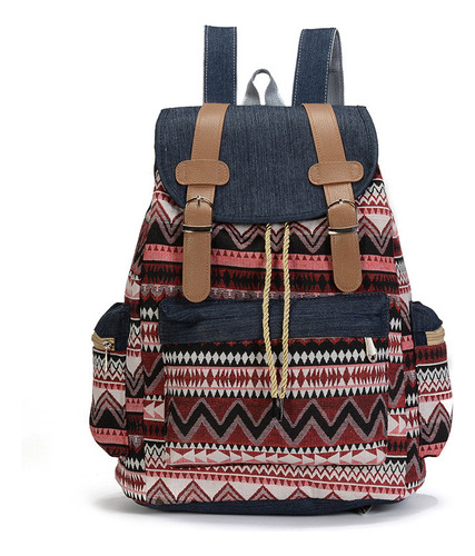 Bolso De Hombro De Mujer De Estilo Étnico, Mochilas Vaqueras