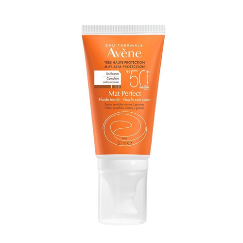 Protector Solar Avène Mat Perfect Fluido Con Color Fps 50 En Crema De 50 mL