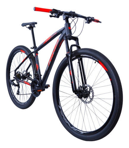 Bicicleta Aro 29 Toda Shimano 2.1 - Rino Escape Mega Ranger Cor Preto/vermelho Tamanho Do Quadro 19