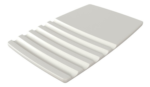 Jabonera Para Baño De Apoyo De Diseño Rectangular Blanca 