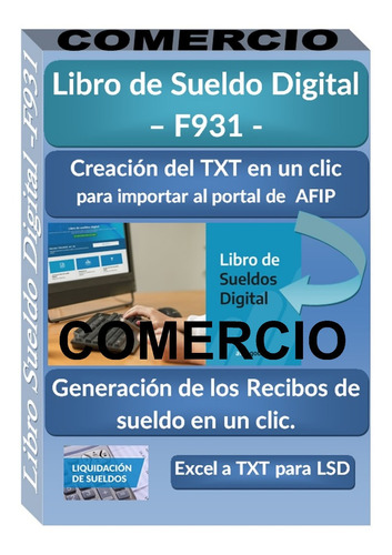 Libro De Sueldo Digital F931 Comercio Txt Para Afip Media Jo