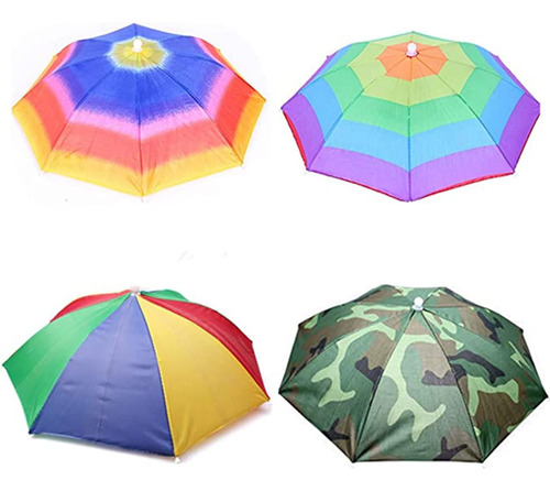Sombrero Paraguas Paquete 4 Niños Adultos Al Aire Libre 20 Y