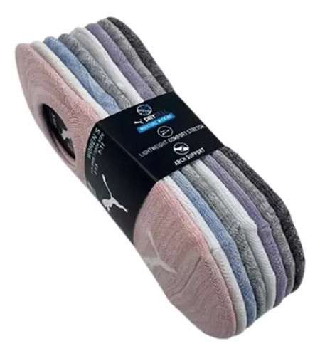8 Pack Tines Invisibles Puma Dama Originales Unitalla 23-28 Multicolor Liso Unitalla