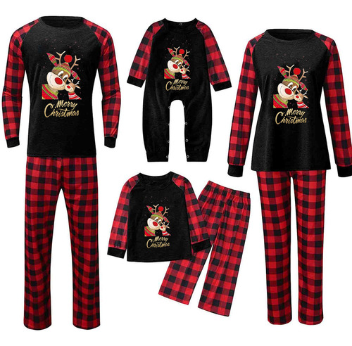 Conjunto De Pijama Navideo Familiar Para Papá, Mamá, Ni [u]