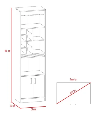 Rack Tv 65 + Bar Nomik - Blanco / Rovere