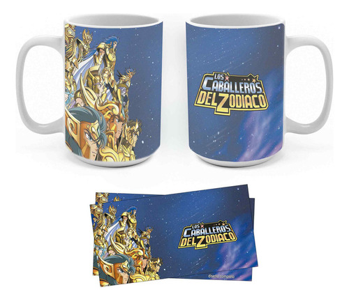 Taza Grande 450ml Zodiaco 3 Alta Calidad Acabado Mate