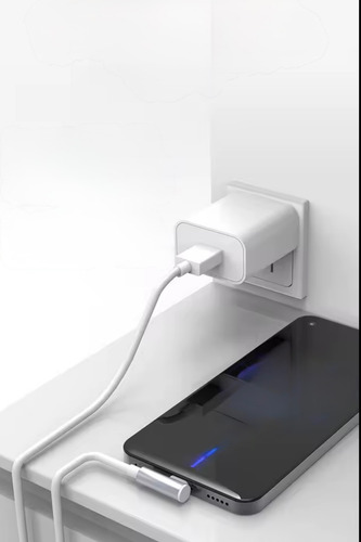 Cable Carga Rápida Gaming Para Infinix 45w/70w/90w 6a 1.8m Blanco