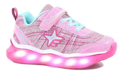 Zapatillas Footy Wow Bordadas Rosa Con Luces Originales