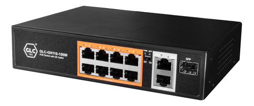 Switch 8 Puertos Poe + 2 Uplink Gigabit + 1 Sfp Glc