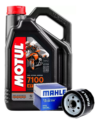 4l Óleo Motul 7100 5w40 Filtro Mahle Oc619 Bmw S1000 Rr Xr R