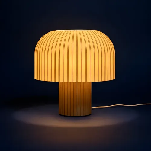 Abajur Luminária De Mesa Cogumelo Kaela Branco C/ Lampada