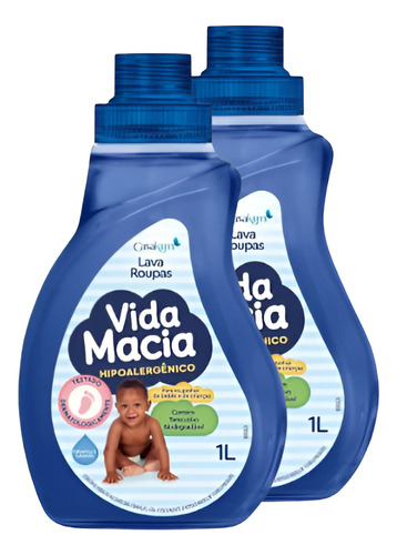 Lava Roupas Vida Macia Lavanda 1l Hipoalergênico