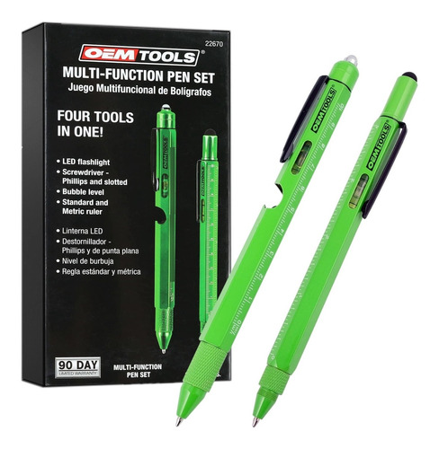 Oemtools 22670 Juego 2 Boligrafo Multi Edc Stylus Combo