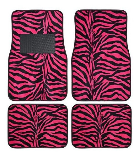 Tapetes - Hot Dark Pink Zebra Tiger Animal Print Car Truck S