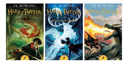 Harry Potter Tomos 2 3 Y 4 - J K Rowling - 3 Libros Bolsillo