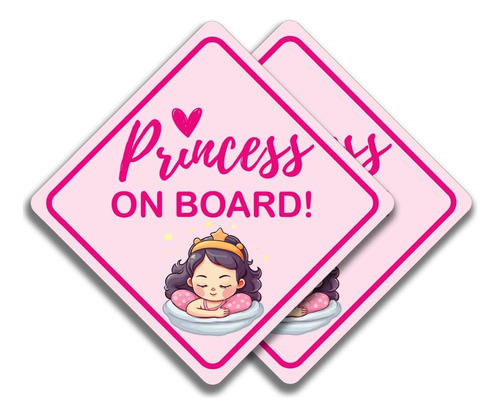 Baby On Board - Adhesivo De Princesa A Bordo Para Automóvile