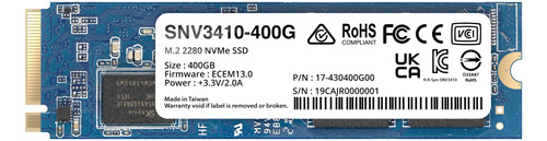 Synology M.2 2280 Nvme Ssd Snv3410 400gb (snv3410-400g)