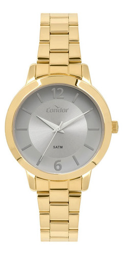 Relógio Feminino Condor Fast Fashion Dourado A Prova D'água