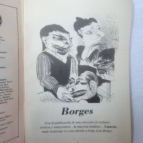 Imagen 4 de 8 de Espacios De Critica Y Produccion N° 6 Borges 1987 Oct/ Nov