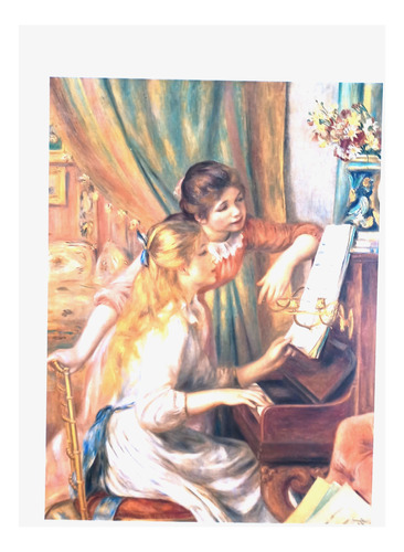 Lámina Jeunes Filles Au Piano Renoir 24x30-impr En Francia