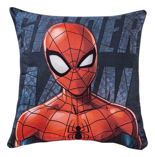 Cojín Decorativo Spider-man In The City Colchas Concord Color Rojo