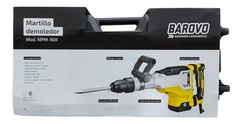 Martillo Demoledor Sds Max 1700w 2200bpm 45j 220v Barovo