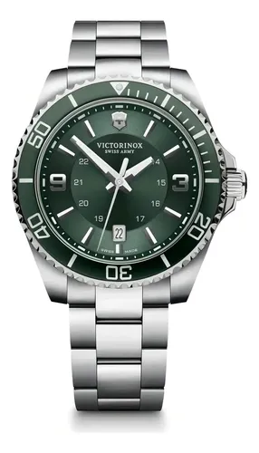 Relógio Victorinox Masculino Maverick Green 241934 Prateado Verde