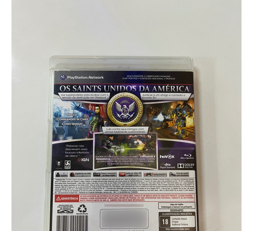 Jogo Saints Row Iv Edicao Commander In Chief Ps3 Semi-novo