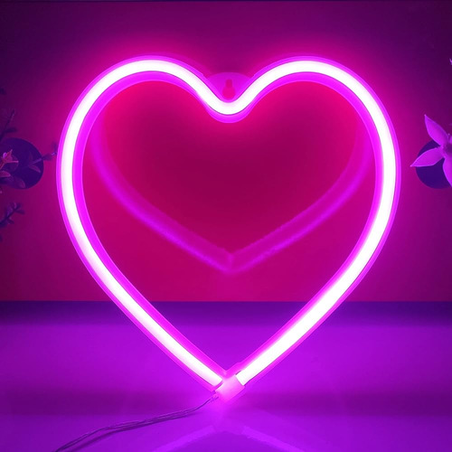 ~? Jywj Heart Neon Signs, Usb O 3-aa Battery Powered Neon Li