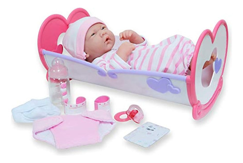 Jc Toys. Newborn Juego De Regalo De Cuna Mecedora De Lujo De