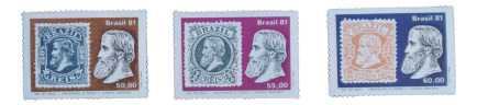 Selos Brasil 100 Anos Edição D.pedro Ii - Cabeça Pequena 