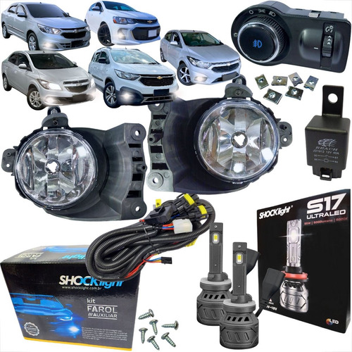 Kit Farol Milha Cobalt Onix Sonic Spin Prisma 2012 2016+led