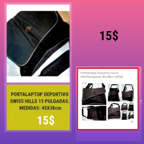 Portalaptop Deportivo Swiss Hills.15pulgadas 45x38cm. ((15))