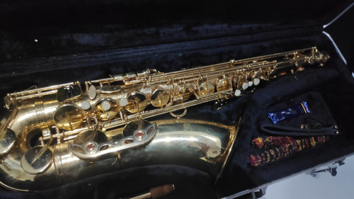 Saxofone Sib Tenor Concert Dourado Completo Novíssimo