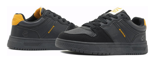 Charly Tenis Caballero Antiderrapante Casual Negro/camel