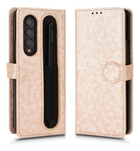 Funda De Piel Tipo Cartera Para Samsung Galaxy Z Fold 3