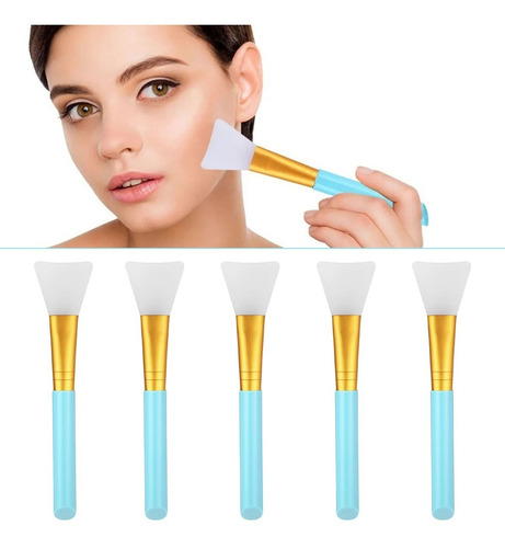 Imagen 2 de 10 de Pinceles De Silicona Para Aplicar Mascarillas, 5 Unidades