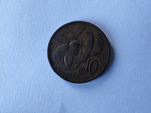 Moneda Italia 10 Céntimos 1924 (x796.