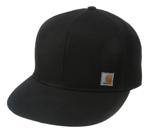 Carhartt Gorra De Ala Plana De Pato Firme Para Hombre, Negr.