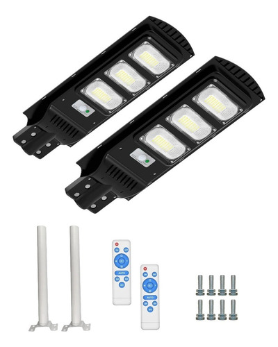 Pack X2 Foco Led Exterior Foco Solar Sensor Movimiento 200w