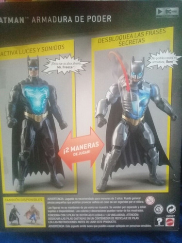 Batman Missions Armadura De Poder Mattel Mas 30 Frases Y Luz | Envío gratis