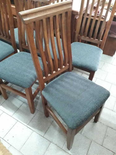 Silla Nueva De Algarrobo Asiento Tapizado Zona Oeste