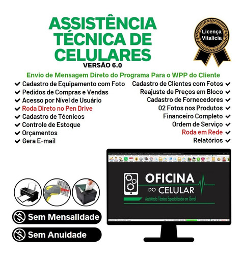 Assistência Para Celular + Vendas + Financeiro V6.0 Plus