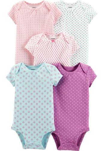 Ropa Carters Set De Bodys Niña Floral